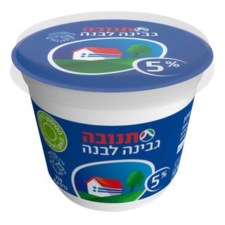 גבינה לבנה תנובה 5% שומן 250 גרם
