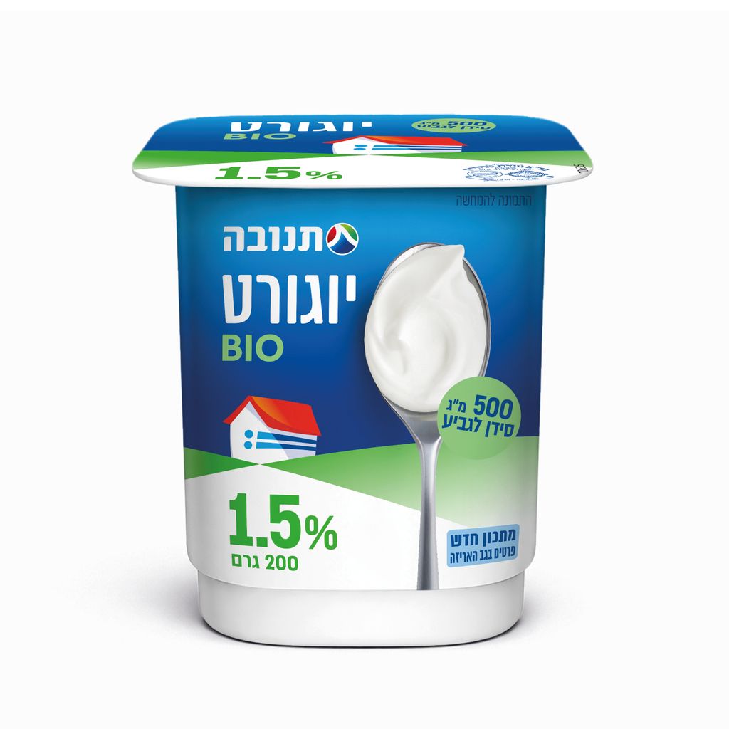יוגורט תנובה ביו טבעי 1.5% שומן 200 גרם