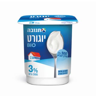 יוגורט תנובה ביו טבעי 3% שומן 200 גרם
