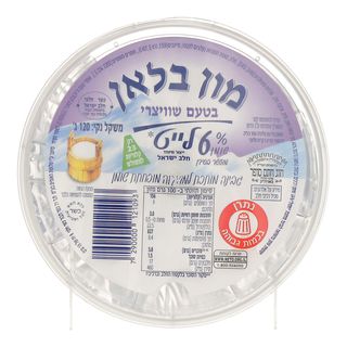 גבינה מותכת לייט בטעם שוויצרי 7% מון בלאן 120 גר'