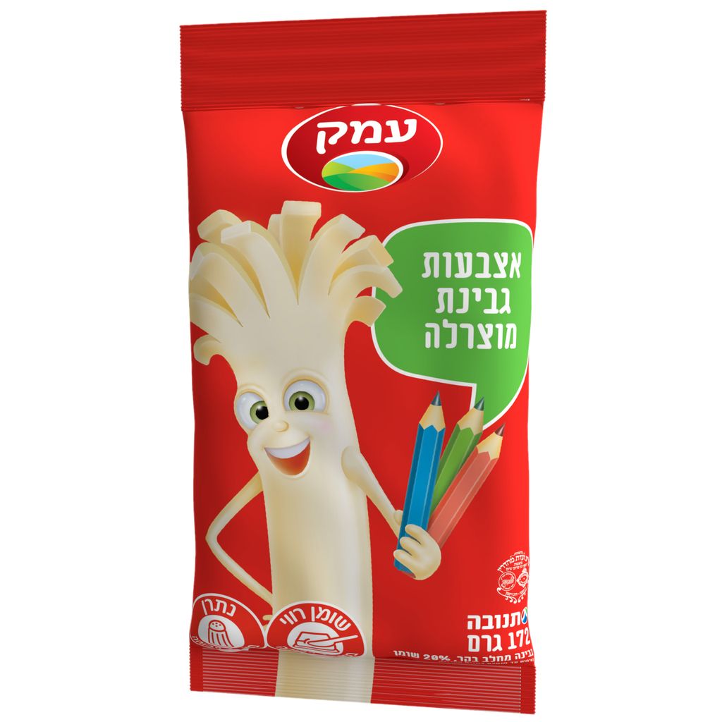 גבינה מוצרלה אצבעות עמק 20% שומן 172 ג'
