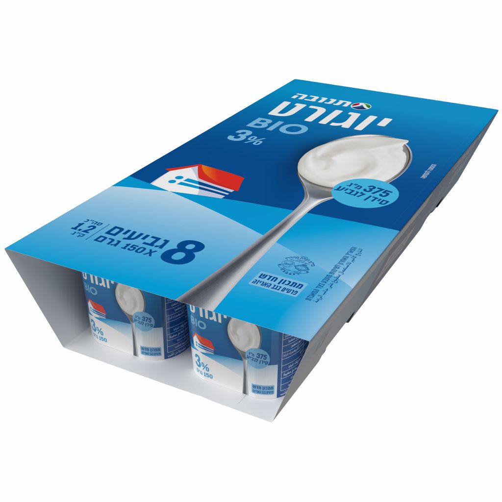 יוגורט תנובה ביו טבעי 3% 8*150 גרם מארז