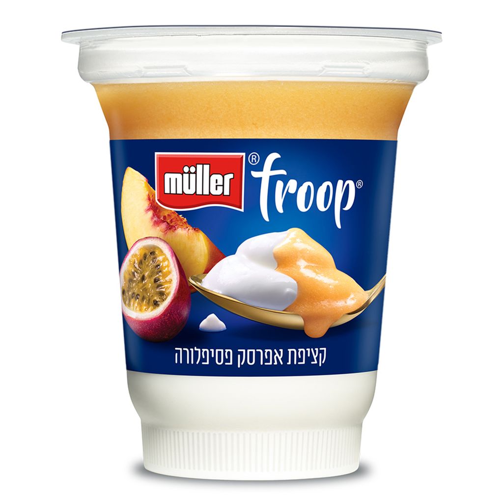 יוגורט פרופ אפרסק פסיפלורה 3% מולר 150 מ"ל