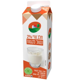 חלב תנובה נטול לקטוז 2% שומן 1 ל' קרטון