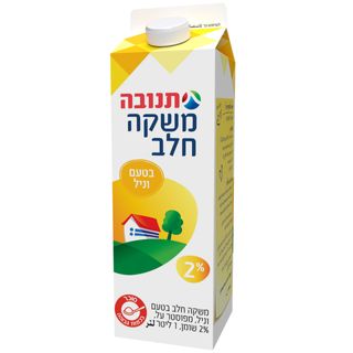 משקה חלב וניל תנובה 2% 1ליטר