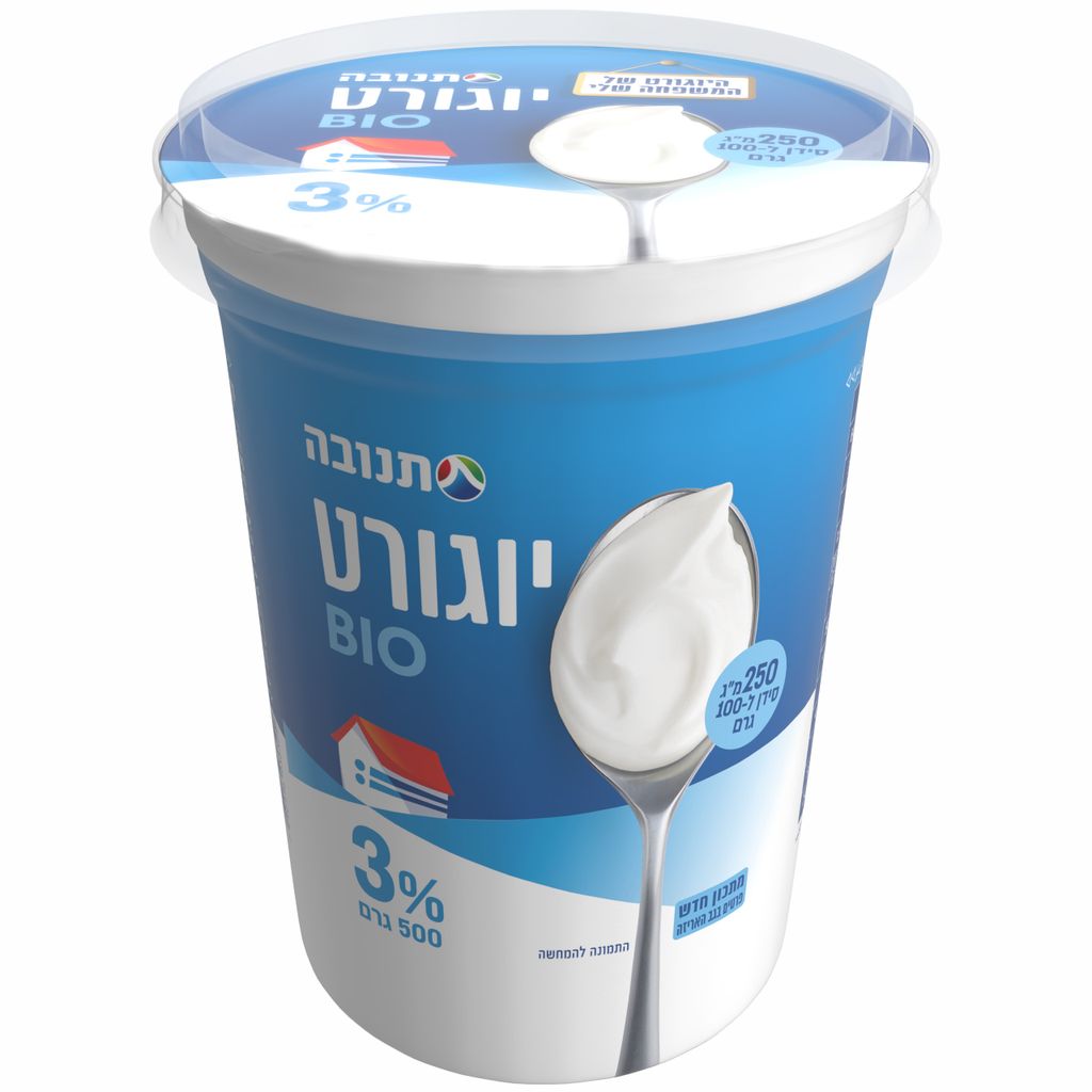 יוגורט ביו טבעי 3% 500 גר